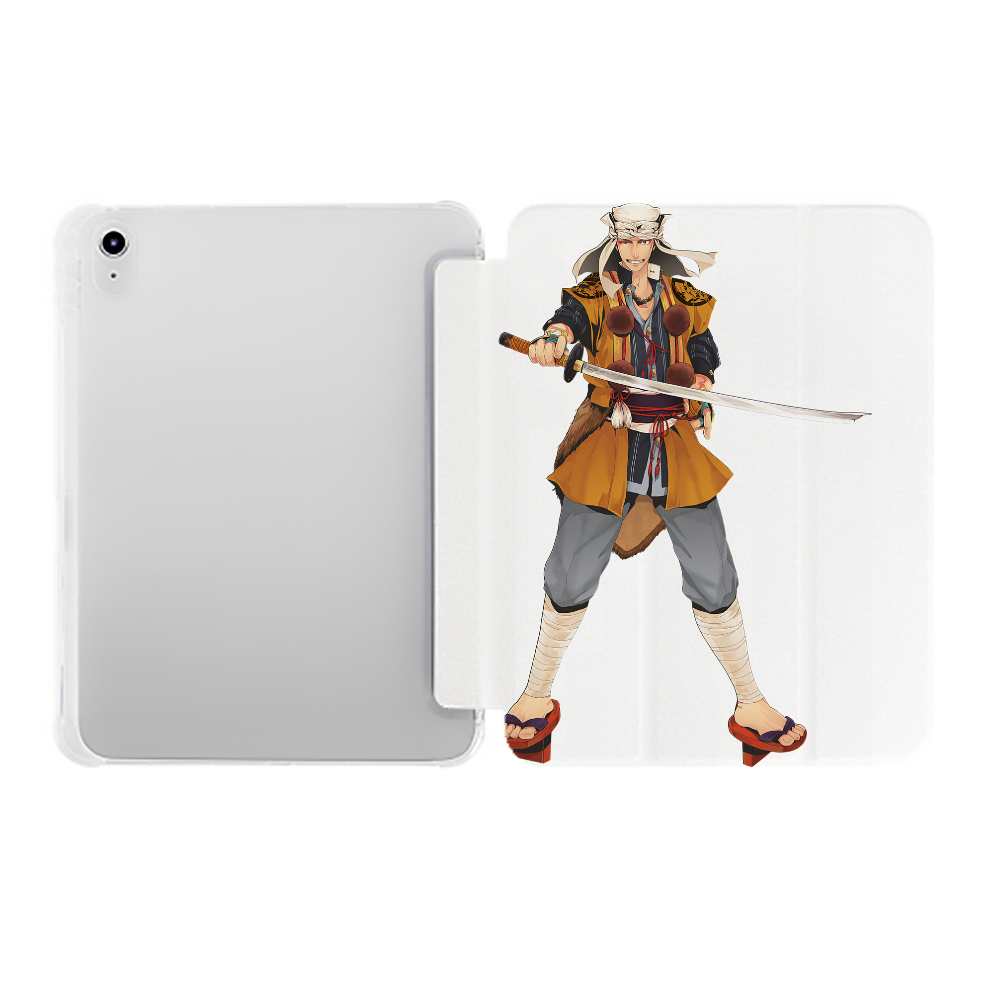 （画像用） 刀剣乱舞 Touken Ranbu IPad ケース ペン収納付き 三つ折りスタンド PUレザー×シリコン 対応機種9.5/10.5/10.9インチ